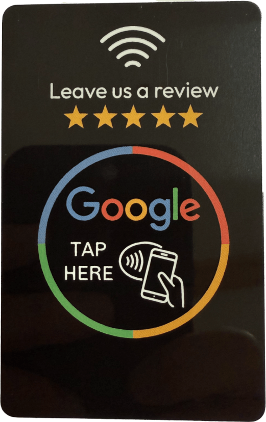 Black NFC tap card