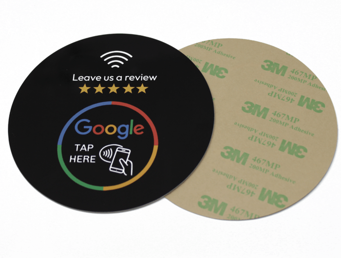Black NFC window sticker